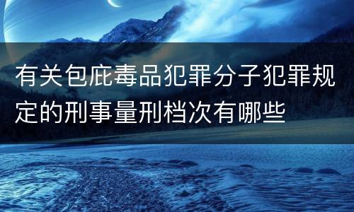 有关包庇毒品犯罪分子犯罪规定的刑事量刑档次有哪些