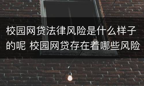 校园网贷法律风险是什么样子的呢 校园网贷存在着哪些风险侵犯学生合法权益