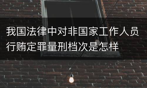 我国法律中对非国家工作人员行贿定罪量刑档次是怎样