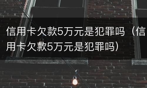 信用卡欠款5万元是犯罪吗（信用卡欠款5万元是犯罪吗）