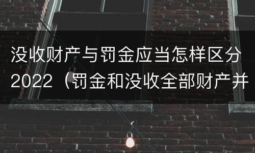 没收财产与罚金应当怎样区分2022（罚金和没收全部财产并罚）