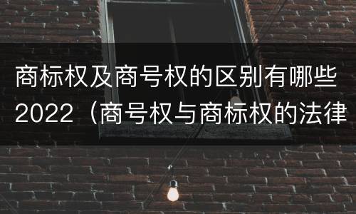 商标权及商号权的区别有哪些2022（商号权与商标权的法律冲突与解决）