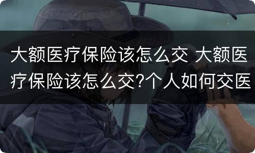 大额医疗保险该怎么交 大额医疗保险该怎么交?个人如何交医疗保险