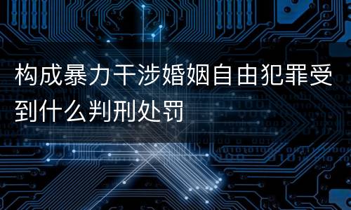 构成暴力干涉婚姻自由犯罪受到什么判刑处罚