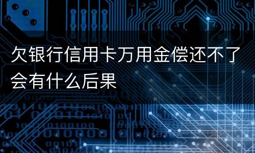 欠银行信用卡万用金偿还不了会有什么后果