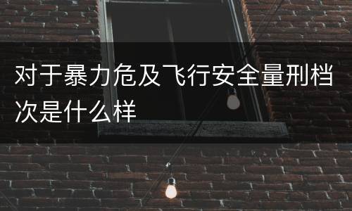 对于暴力危及飞行安全量刑档次是什么样