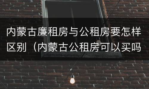 内蒙古廉租房与公租房要怎样区别（内蒙古公租房可以买吗）