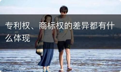 专利权、商标权的差异都有什么体现