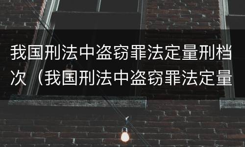 我国刑法中盗窃罪法定量刑档次（我国刑法中盗窃罪法定量刑档次是多少）