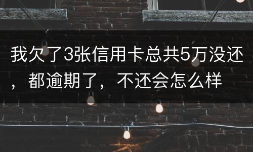 我欠了3张信用卡总共5万没还，都逾期了，不还会怎么样