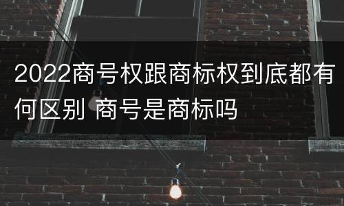 2022商号权跟商标权到底都有何区别 商号是商标吗