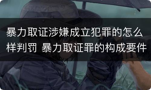 暴力取证涉嫌成立犯罪的怎么样判罚 暴力取证罪的构成要件