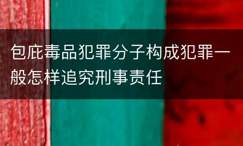 包庇毒品犯罪分子构成犯罪一般怎样追究刑事责任