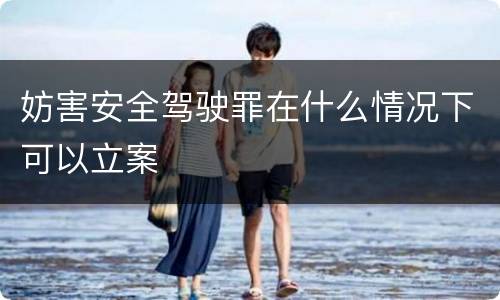 妨害安全驾驶罪在什么情况下可以立案