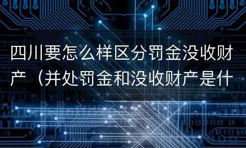 四川要怎么样区分罚金没收财产（并处罚金和没收财产是什么意思）