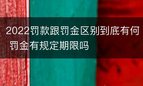 2022罚款跟罚金区别到底有何 罚金有规定期限吗