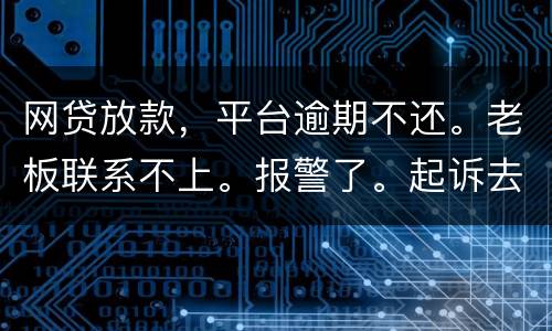 网贷放款，平台逾期不还。老板联系不上。报警了。起诉去凭电子协议法院采信吗