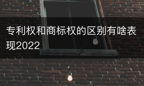 专利权和商标权的区别有啥表现2022