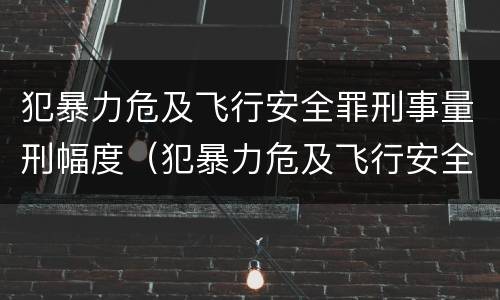 犯暴力危及飞行安全罪刑事量刑幅度（犯暴力危及飞行安全罪刑事量刑幅度多大）