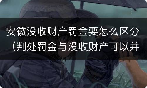 安徽没收财产罚金要怎么区分（判处罚金与没收财产可以并罚吗）