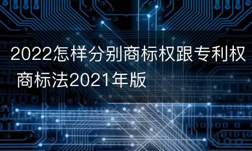 2022怎样分别商标权跟专利权 商标法2021年版