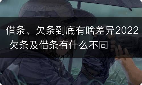 借条、欠条到底有啥差异2022 欠条及借条有什么不同