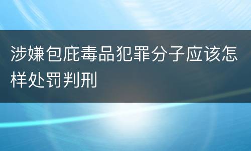 涉嫌包庇毒品犯罪分子应该怎样处罚判刑