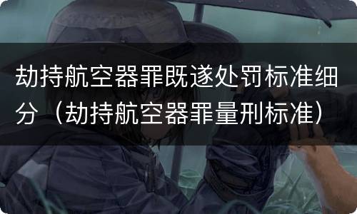 劫持航空器罪既遂处罚标准细分（劫持航空器罪量刑标准）