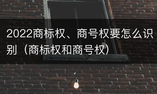 2022商标权、商号权要怎么识别（商标权和商号权）