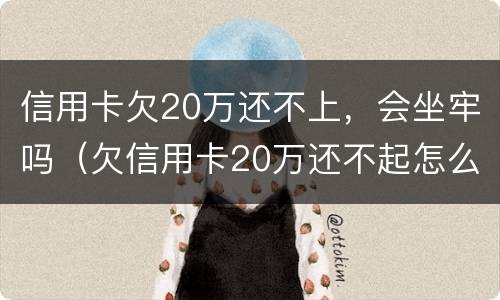 信用卡欠20万还不上，会坐牢吗（欠信用卡20万还不起怎么办）