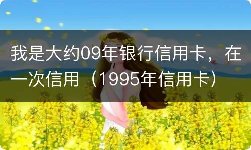 我是大约09年银行信用卡，在一次信用（1995年信用卡）