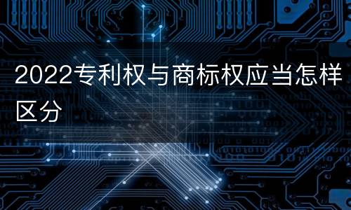 2022专利权与商标权应当怎样区分