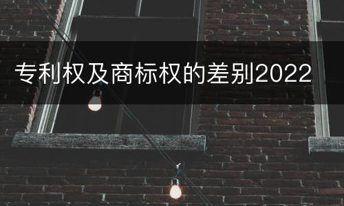 专利权及商标权的差别2022