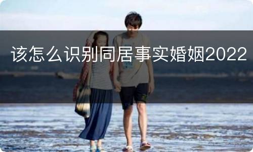 该怎么识别同居事实婚姻2022