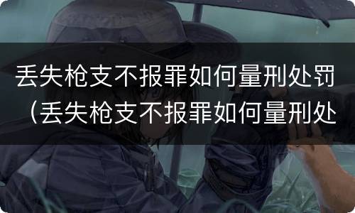 丢失枪支不报罪如何量刑处罚（丢失枪支不报罪如何量刑处罚依据）