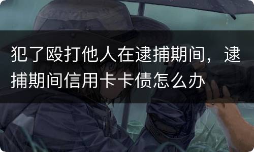 犯了殴打他人在逮捕期间，逮捕期间信用卡卡债怎么办