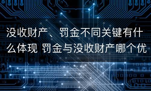 没收财产、罚金不同关键有什么体现 罚金与没收财产哪个优先