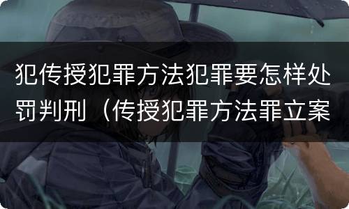 犯传授犯罪方法犯罪要怎样处罚判刑（传授犯罪方法罪立案标准）