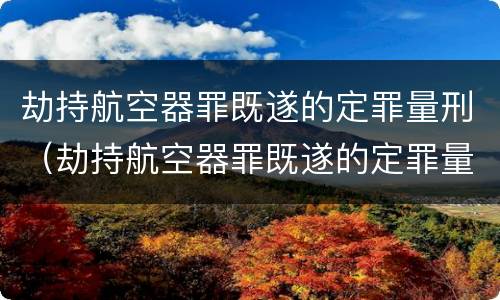 劫持航空器罪既遂的定罪量刑（劫持航空器罪既遂的定罪量刑依据）