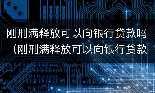 刚刑满释放可以向银行贷款吗（刚刑满释放可以向银行贷款吗知乎）