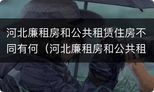 河北廉租房和公共租赁住房不同有何（河北廉租房和公共租赁住房不同有何规定）