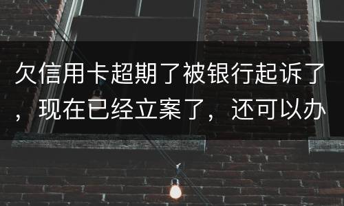 欠信用卡超期了被银行起诉了，现在已经立案了，还可以办分期还款吗