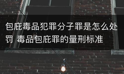 包庇毒品犯罪分子罪是怎么处罚 毒品包庇罪的量刑标准