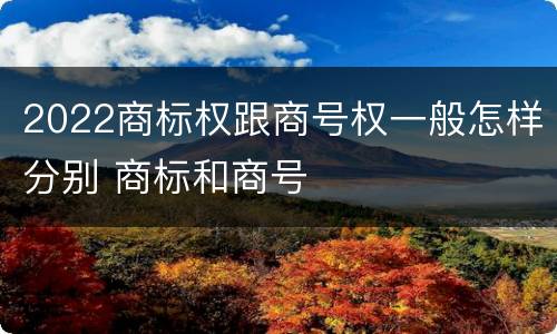 2022商标权跟商号权一般怎样分别 商标和商号