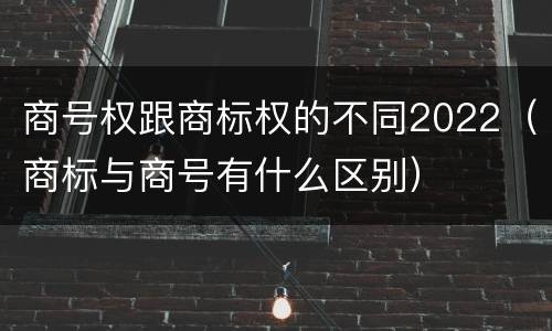 商号权跟商标权的不同2022（商标与商号有什么区别）