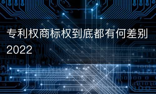 专利权商标权到底都有何差别2022