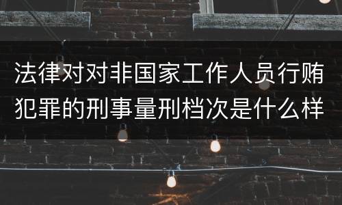 法律对对非国家工作人员行贿犯罪的刑事量刑档次是什么样的