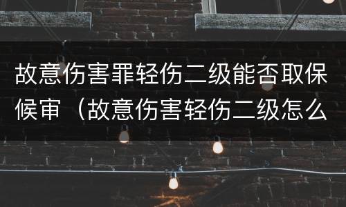 故意伤害罪轻伤二级能否取保候审（故意伤害轻伤二级怎么取保）