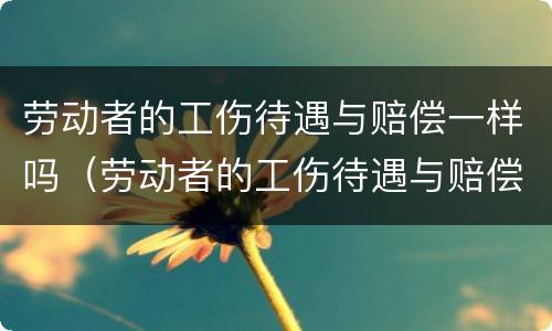 劳动者的工伤待遇与赔偿一样吗（劳动者的工伤待遇与赔偿一样吗）