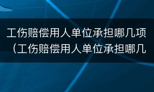 工伤赔偿用人单位承担哪几项（工伤赔偿用人单位承担哪几项费用）